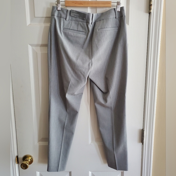 NWT Talbots Hampshire Straight Ankle Pants - Textured color Gray - Picture 4 of 7